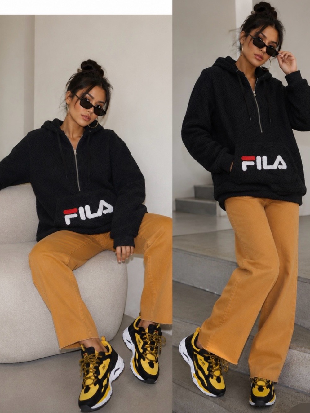 👟⚽️ set! Fila Shoes + top SET / Lot 🐝 chunky Runners AND sweater